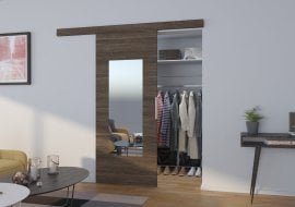 Drsna medsobna vrata Nela 90 - pepel