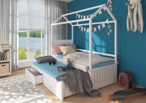 ADRK - Otroška postelja z dodatnim ležiščem Jonaszek - 80x180 cm 
