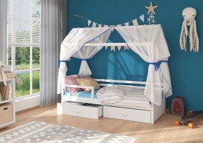 ADRK - Otroška postelja Rose z ograjico - 80x180 cm 