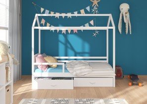 ADRK - Otroška postelja Rose z ograjico - 90x200 cm 