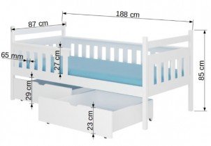 ADRK - Otroška postelja Eman - 80x180 cm - bor