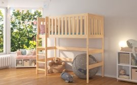 Visoka postelja Lara - 80x180 cm - bor