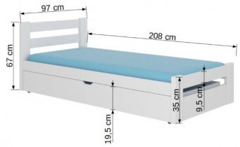 ADRK - Otroška postelja Nelga - 90x200 cm