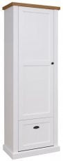 Garderobna omara Galineo Gal P06 - bela/hrast naraven