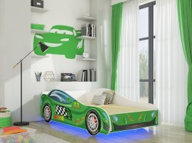 ADRK - Otroška postelja Cars 70x140 cm + LED