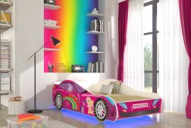 ADRK - Otroška postelja Cars 80x160 cm + LED