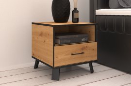 Nočna omarica Lofton - Artisan hrast