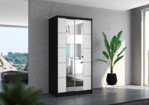 ADRK - Garderobna omara z drsnimi vrati Ksawer - 100 cm