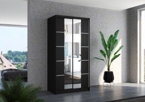 ADRK - Garderobna omara z drsnimi vrati Ksawer - 100 cm