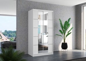 ADRK - Garderobna omara z drsnimi vrati Ksawer - 100 cm
