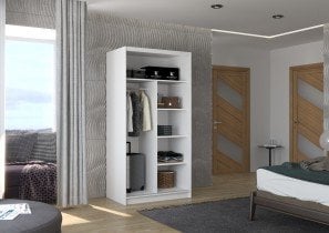 ADRK - Garderobna omara z drsnimi vrati Ksawer - 100 cm