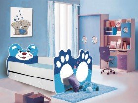 ADRK - Otroška postelja Medvedek s predalom - 70x140 cm