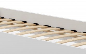 ADRK - Otroška postelja Casimo grafika z ograjico in predalom - 70x140 cm