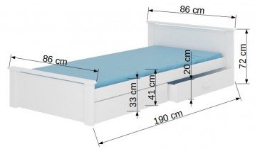 ADRK - Otroška postelja Aldex - 80x180 cm