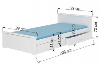 ADRK - Otroška postelja Aldex - 90x200 cm