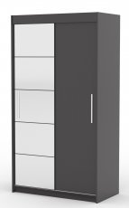 Garderobna omara z drsnimi vrati Esti - 120 cm - antracit