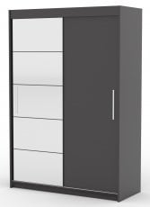 Garderobna omara z drsnimi vrati Esti - 150 cm - antracit