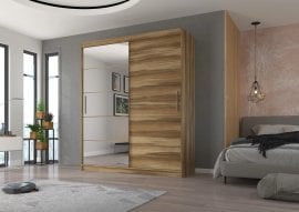 Garderobna omara z drsnimi vrati Esti - 180 cm - murano