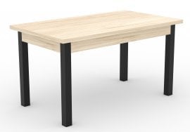 Raztegljiva jedilna miza Rodos 81 - sonoma hrast, črne noge