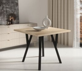 Jedilna miza Rodos 83 - sonoma hrast, črne noge