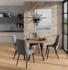 Komplet za jedilnico Rodos 83 - lefkas, črne noge