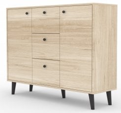 Komoda Besa - hrast sonoma/črna