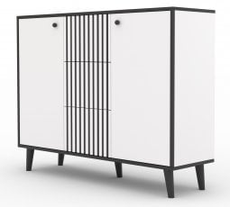 Komoda Fadi - bela/črna