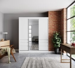 Garderobna omara Haidar - 180 cm - bela