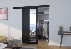 Drsna medsobna vrata Malta 90 - črna