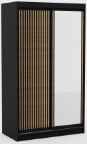 ADRK - Garderobna omara z drsnimi vrati Delia 120 cm - črna