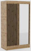 ADRK - Garderobna omara z drsnimi vrati Delia 120 cm - artisan/črna