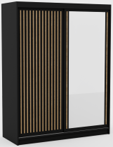 ADRK - Garderobna omara z drsnimi vrati Delia 160 cm - črna