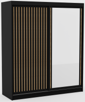 ADRK - Garderobna omara z drsnimi vrati Delia 180 cm - črna
