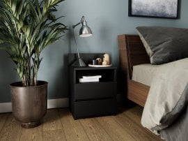Nočna omarica Puna M1 - črna mat