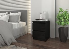 Nočna omarica Puna M2 - črna mat