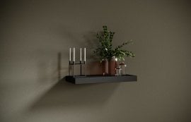 Stenska polica Andrea 60 mat - črna