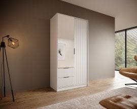 Garderobna omara Norel - 100 cm - bela