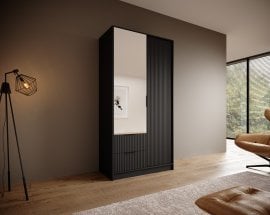 Garderobna omara Norel - 100 cm - črna