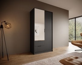 Garderobna omara Norel - 100 cm - grafit