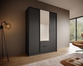 Garderobna omara Norel - 150 cm - grafit