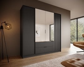 Garderobna omara Norel - 200 cm - grafit