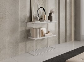 Miza za ličenje Toni - bela/bela mat