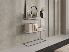 Miza za ličenje Toni - črna/beton