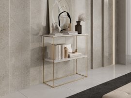 Miza za ličenje Toni - zlata/beton