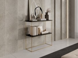 Miza za ličenje Toni - zlata/črna