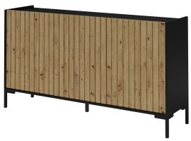 Nizka komoda Larista - črna/artisan