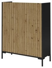 Visoka komoda Larista - črna/artisan