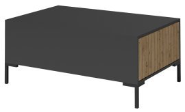 Klubska miza Larista - črna/artisan