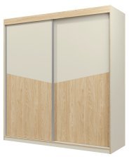 Garderobna omara Atson 200 cm - sivo-bež/hrast