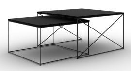 Komplet dveh klubskih mizic Licco - črna/črna